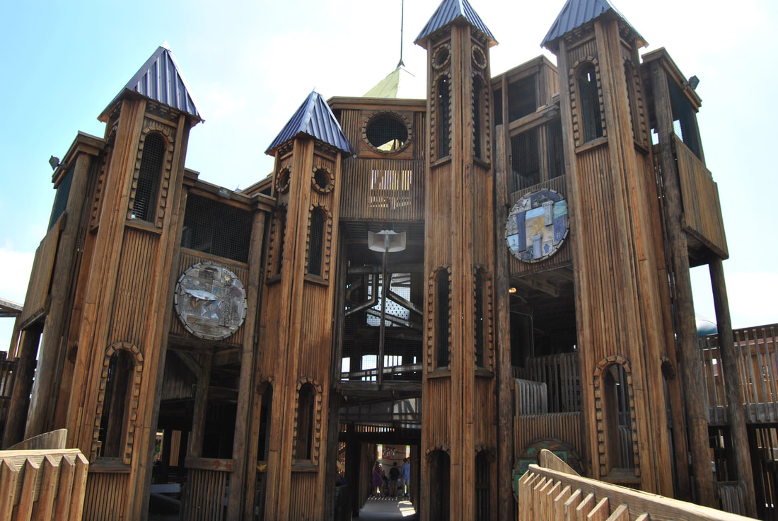 Adventure Quest castle structure at Leonardo's in Enid.