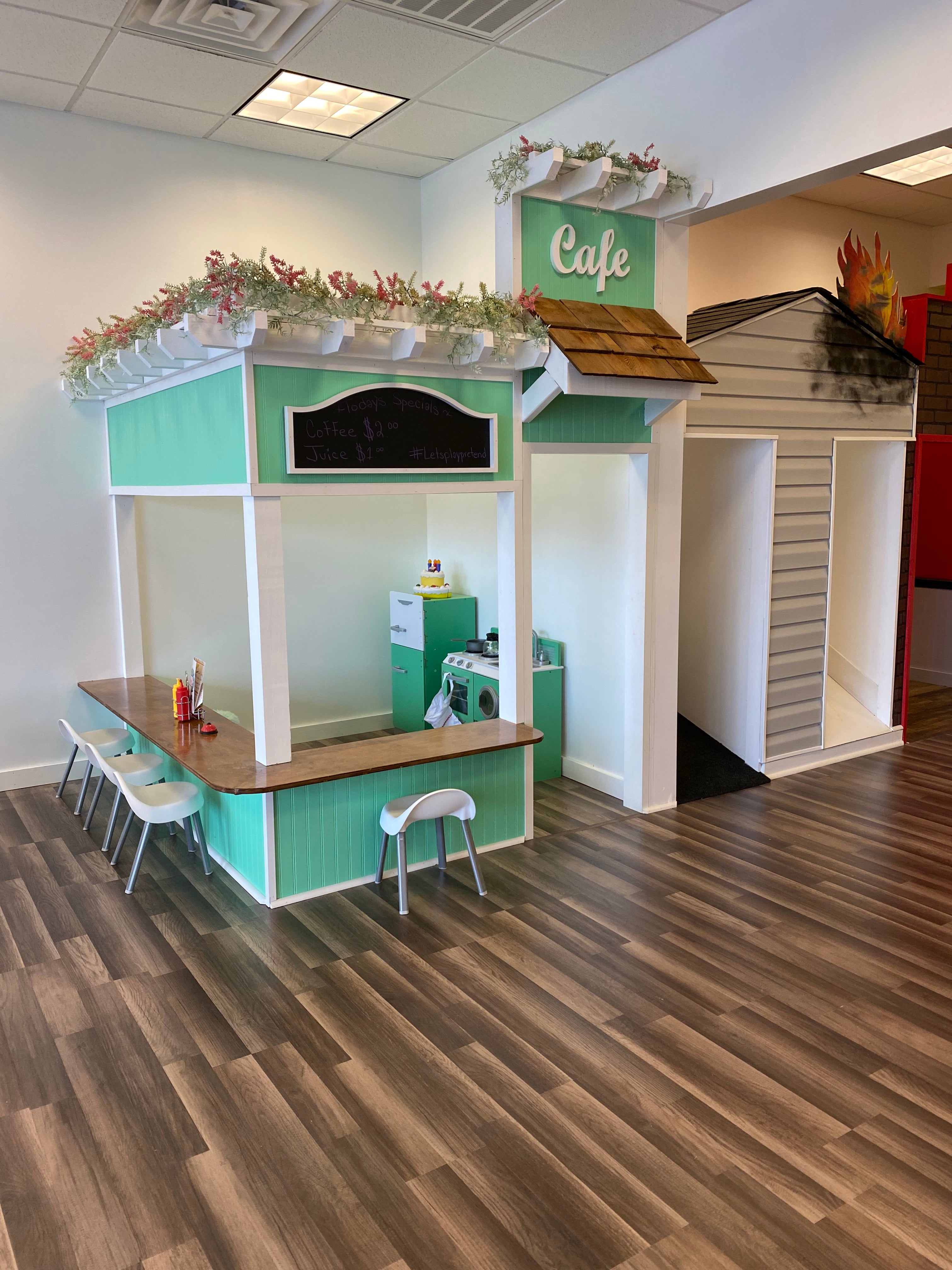 Indoor play scenes at Let's Play Pretend