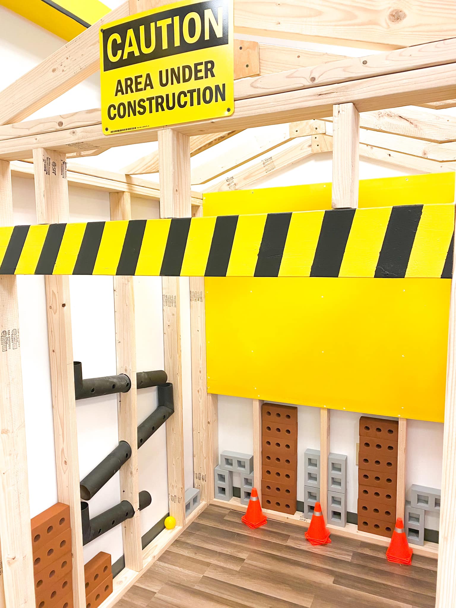 Interior seating and play environment at Let's Play Pretend