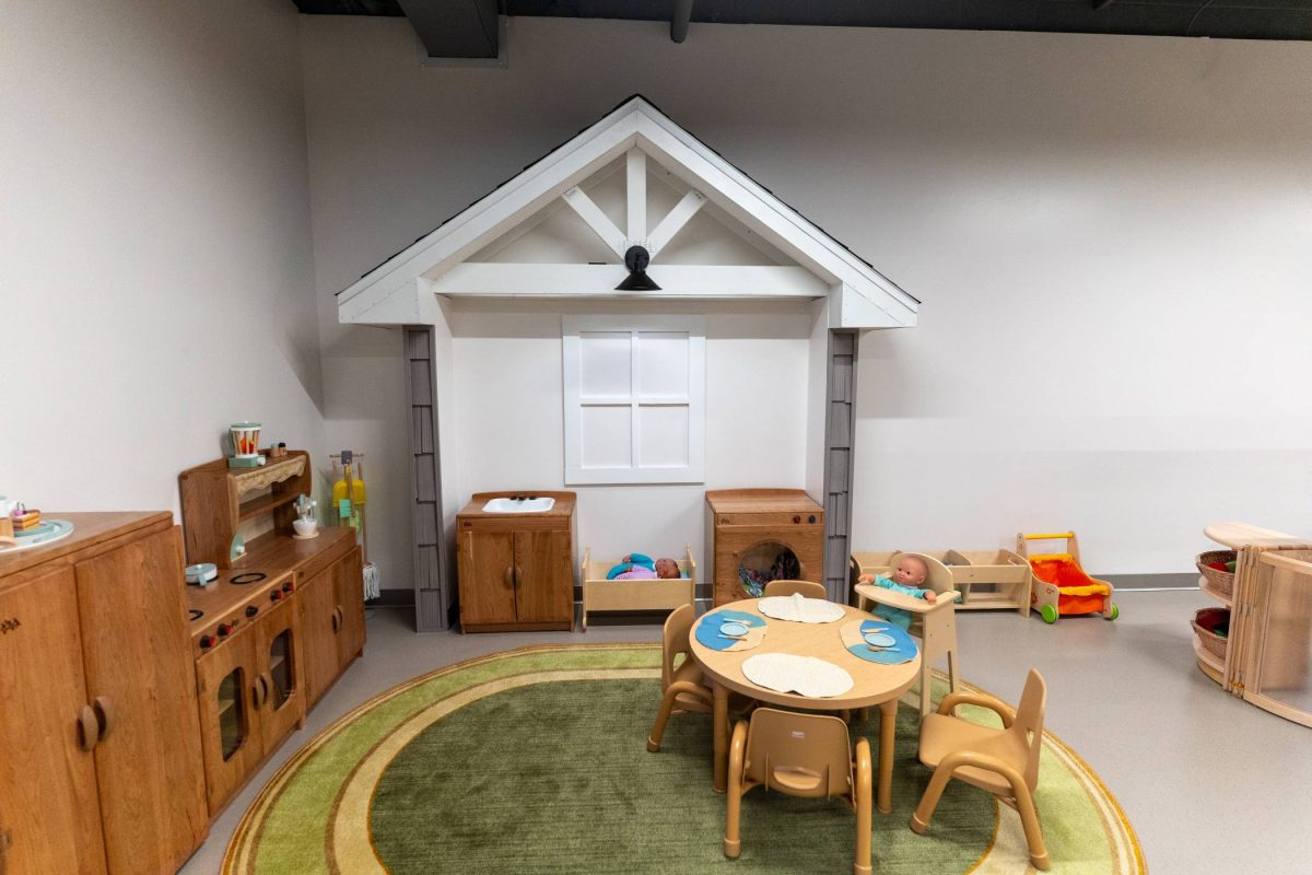 Family seating and play zones inside LilyPad Café & Playcenter.