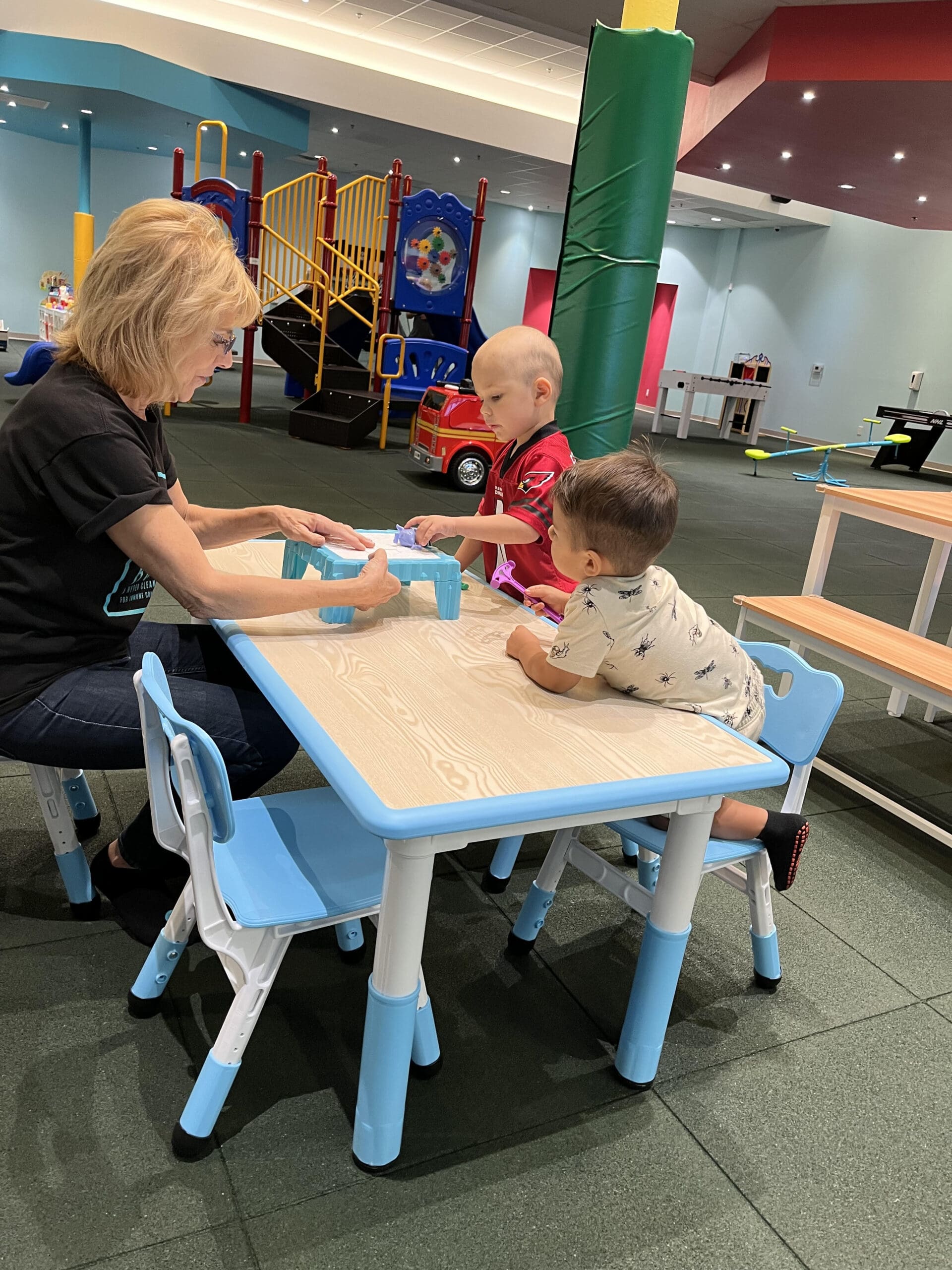 Families using Lily's Pad play space