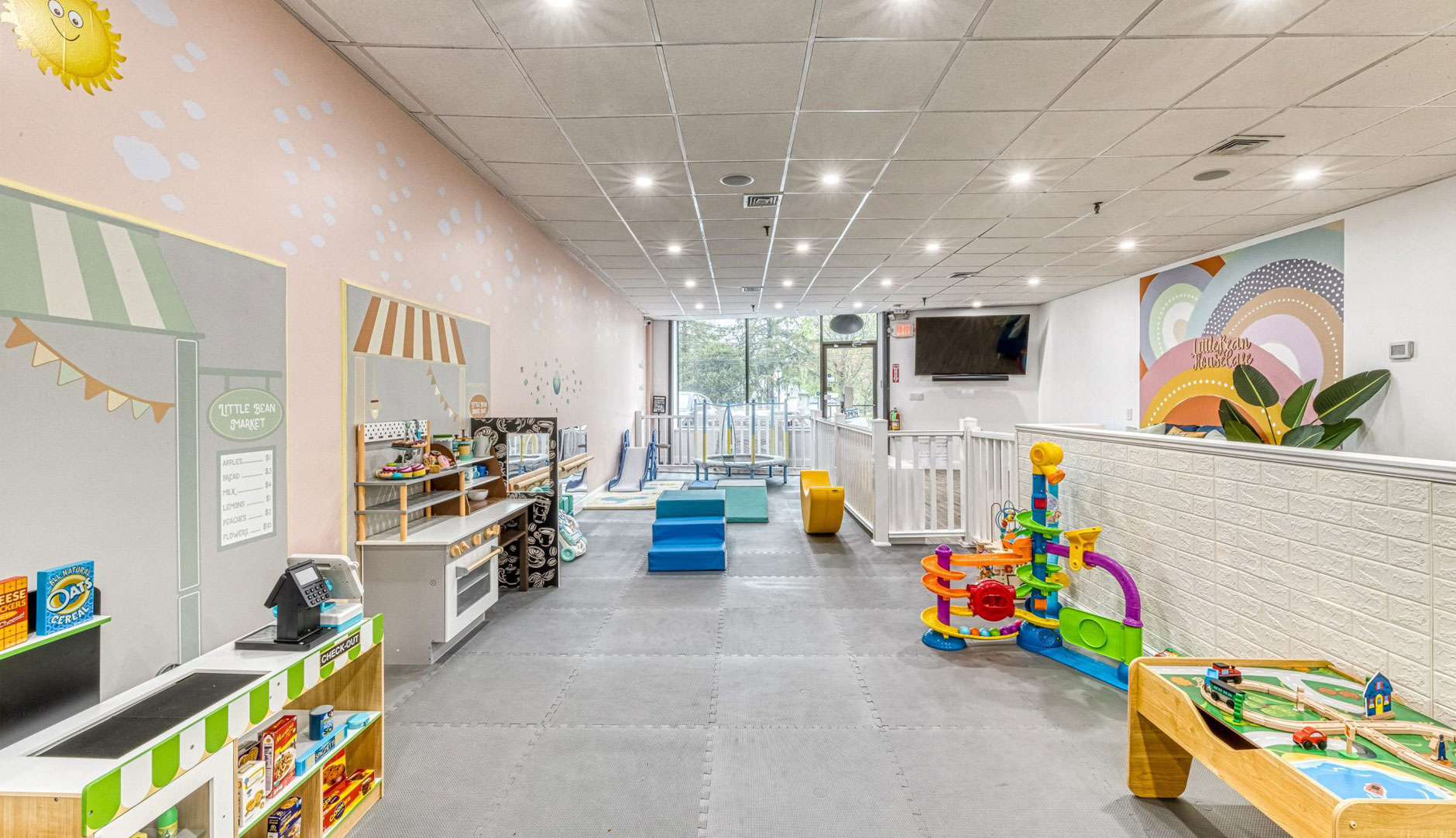 Main play and seating area at Little Bean House Cafe.