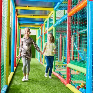 Child-sized indoor play zone at Little Explorers Adventure Park.