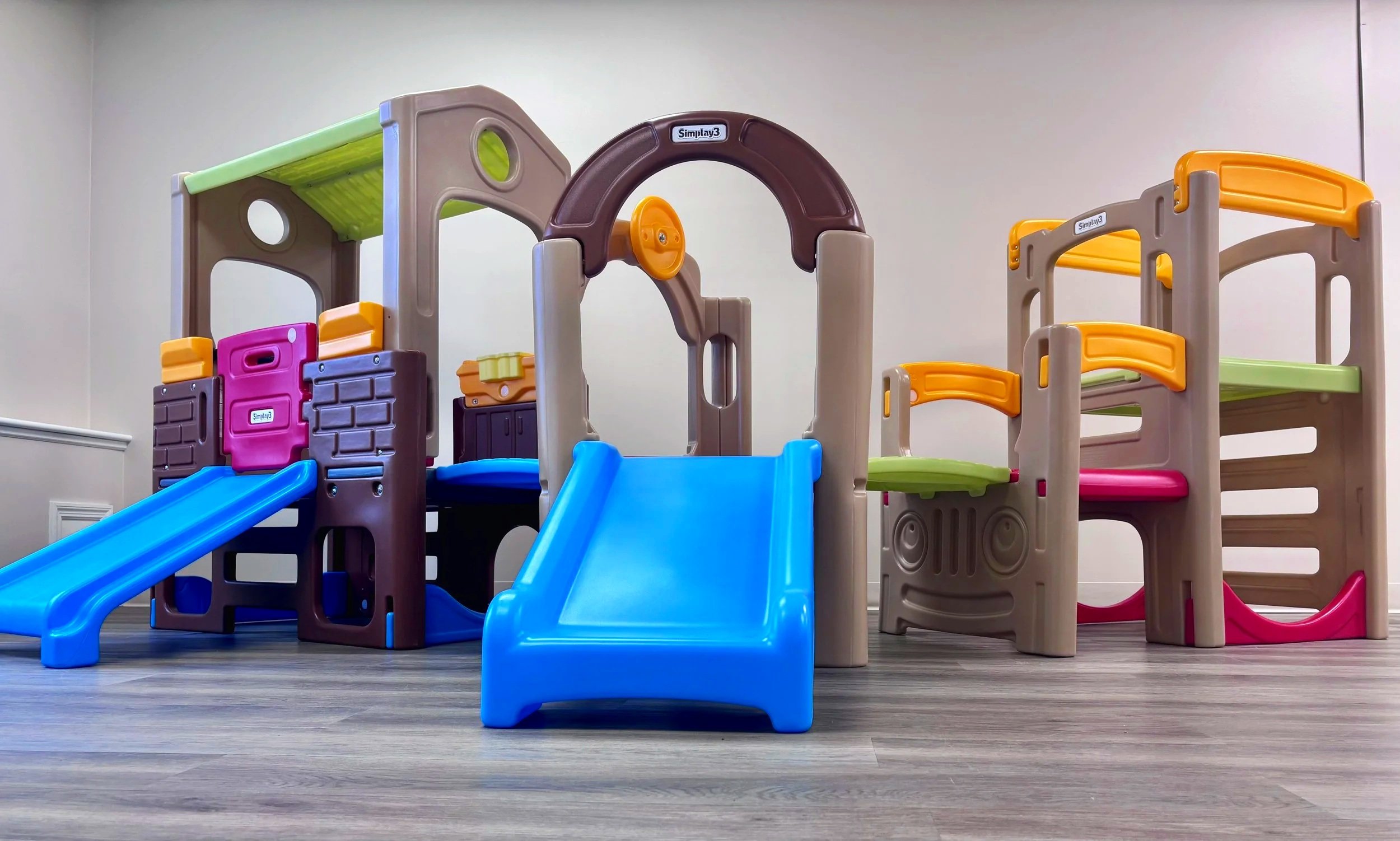 Gross-motor play setup at LittleTopia