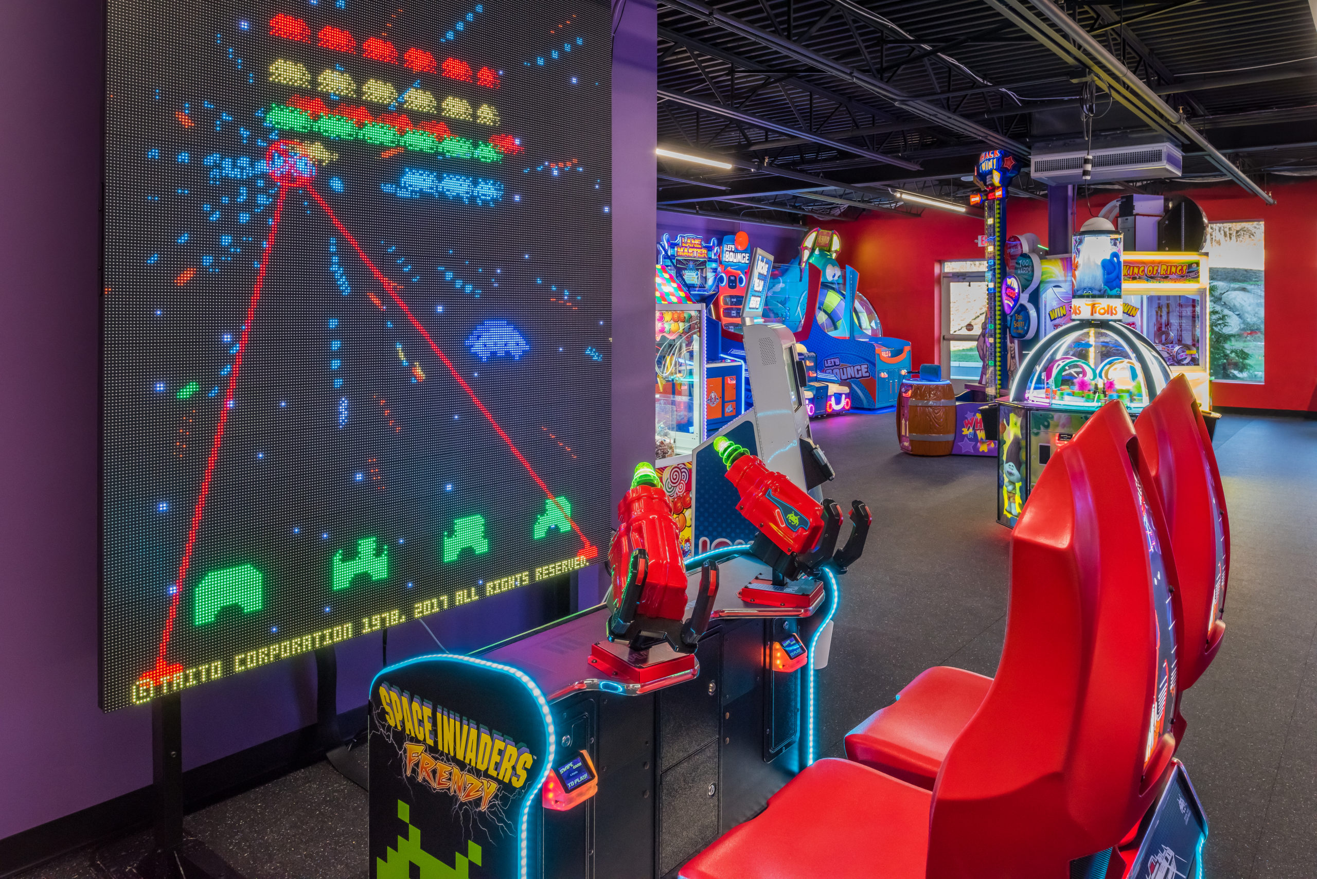 Arcade room at Longplex Family & Sports Center