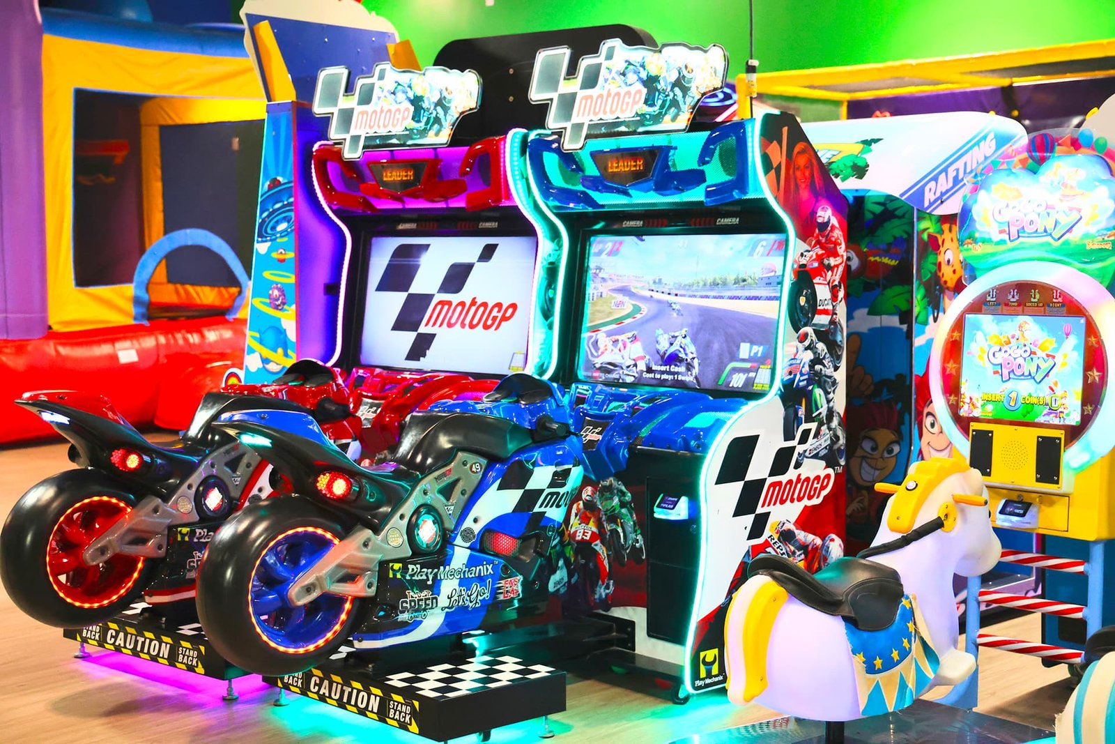 Arcade and activity area at Luv 2 Play Stockton.