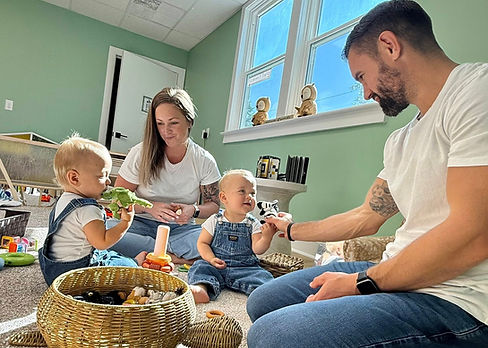 Child-sized indoor play setup at Market St Playpark.