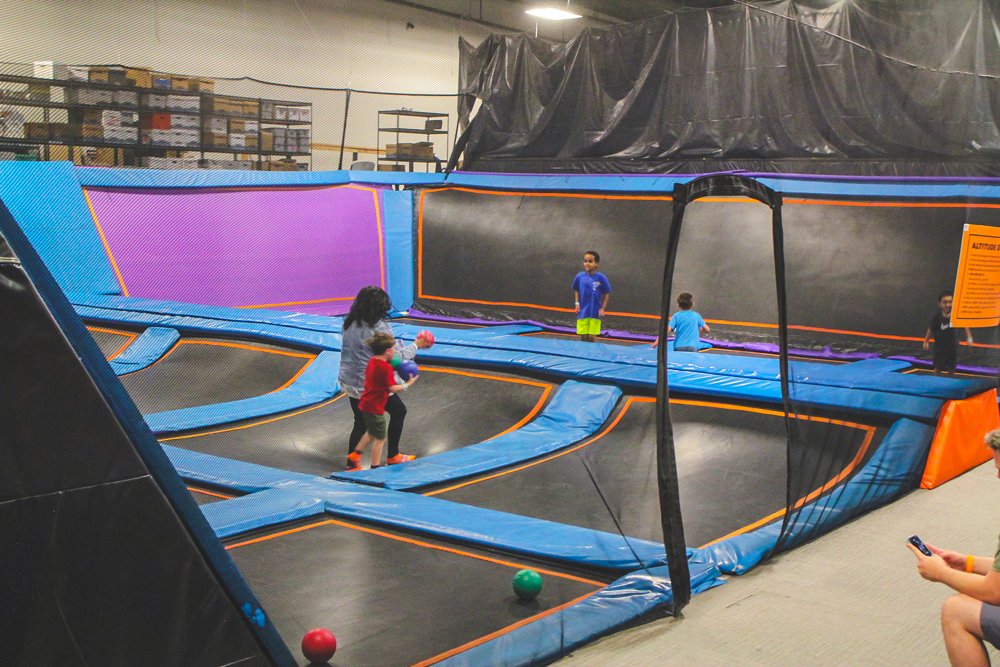 Dodgeball area at MaxxAir Lubbock
