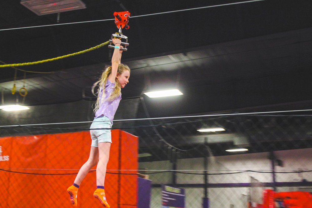 Zipline attraction at MaxxAir Lubbock
