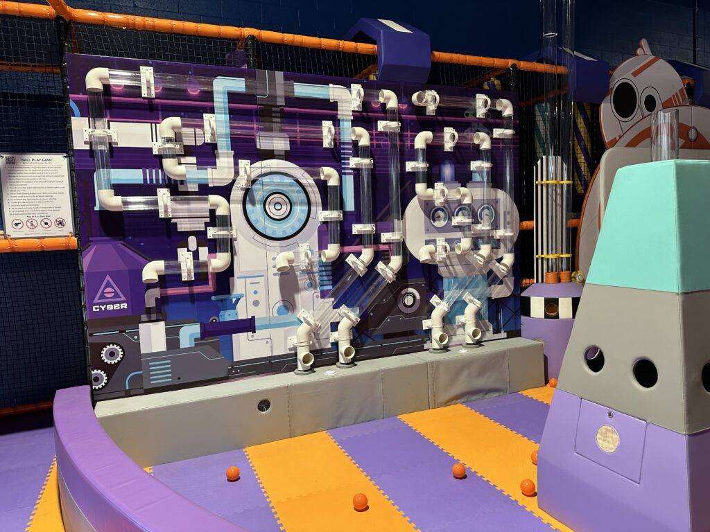 Interactive wall play area at Me Land Chantilly