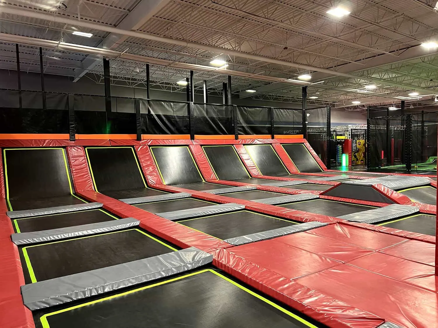 Trampoline lanes at Mega Fun Park Aurora