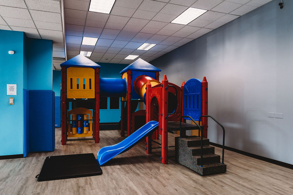 Play structure and slides at Mia's Place CNY.