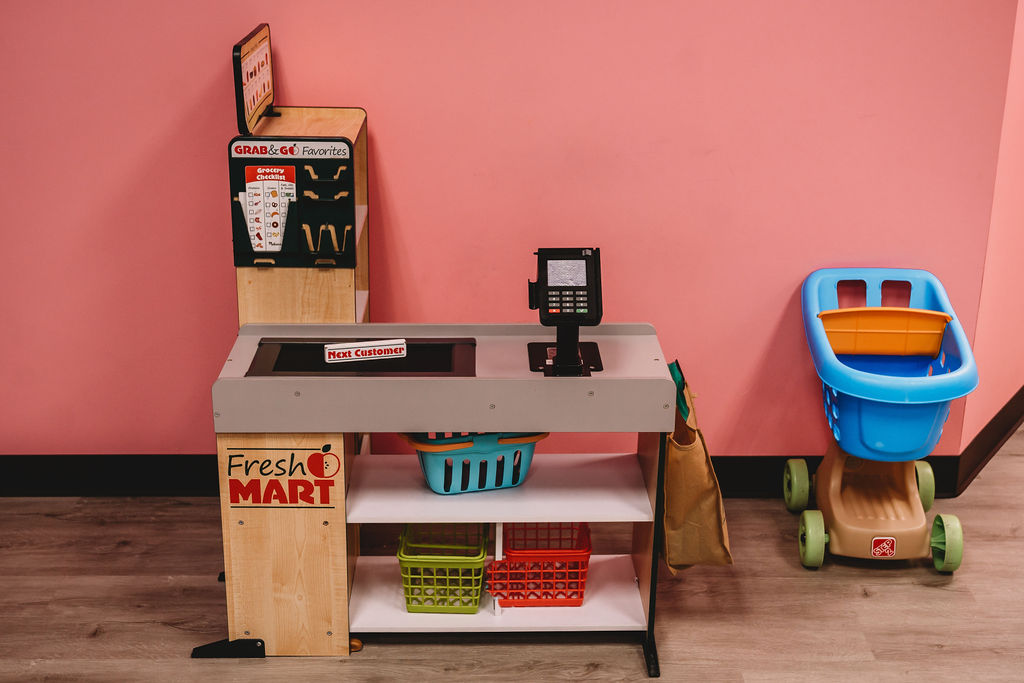 Pretend market area at Mia's Place CNY.