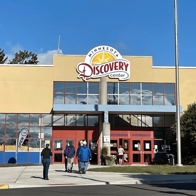 Entrance to Minnesota Discovery Center in Chisholm.