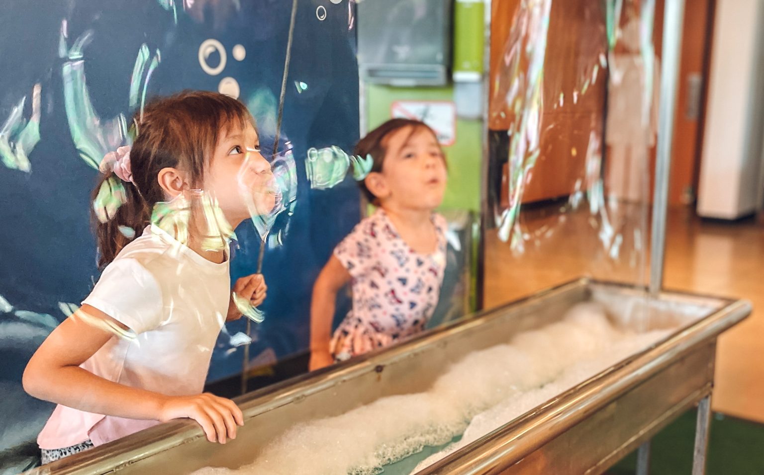 Bubble exhibit at Mobius Discovery Center.