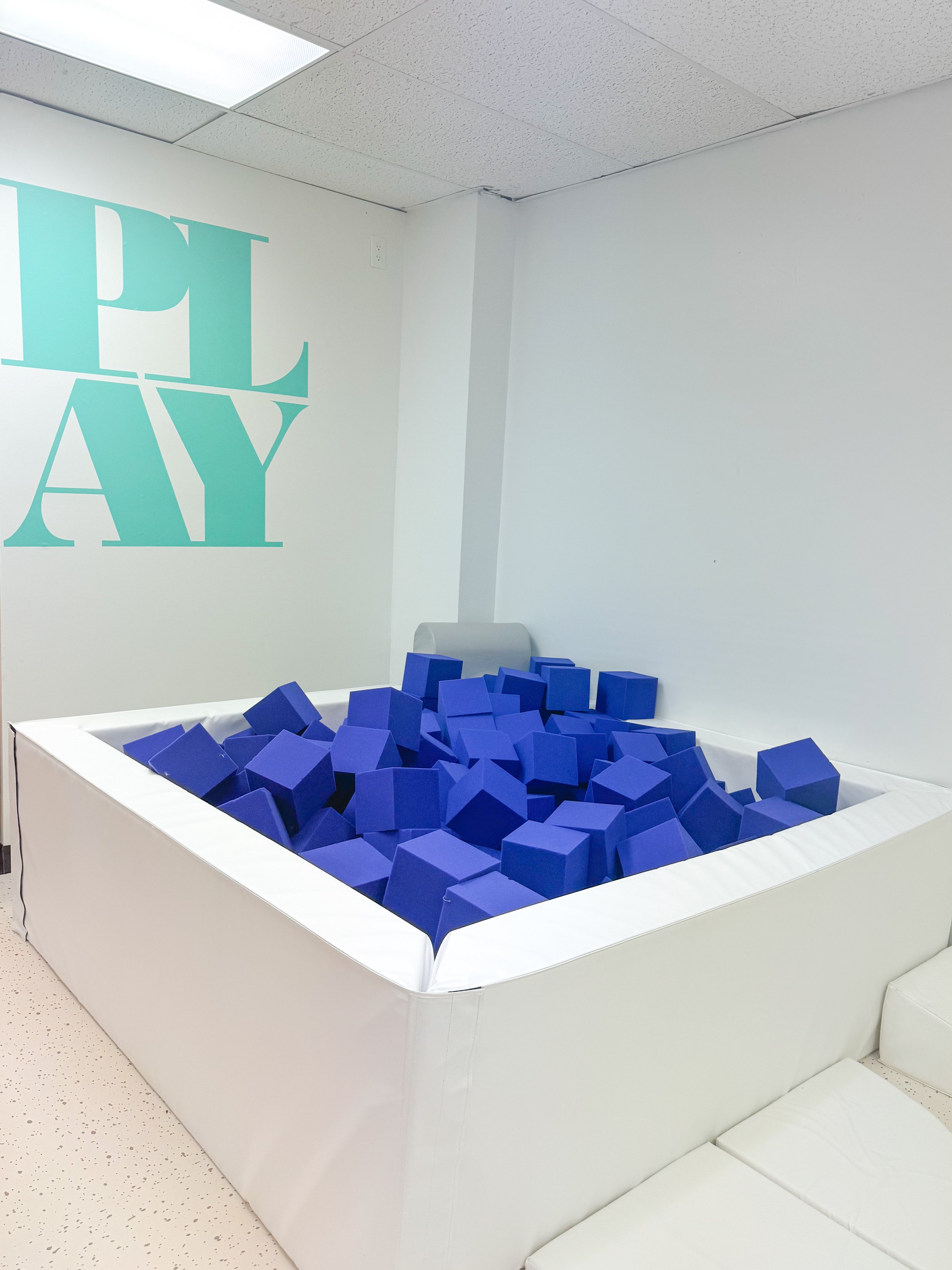 Foam pit at Natural Nest Play Cafe Newark.