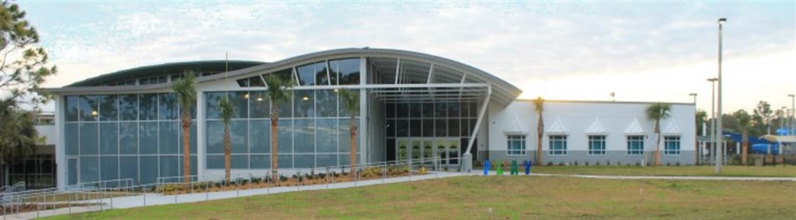 Exterior of the New Port Richey Recreation & Aquatic Center.