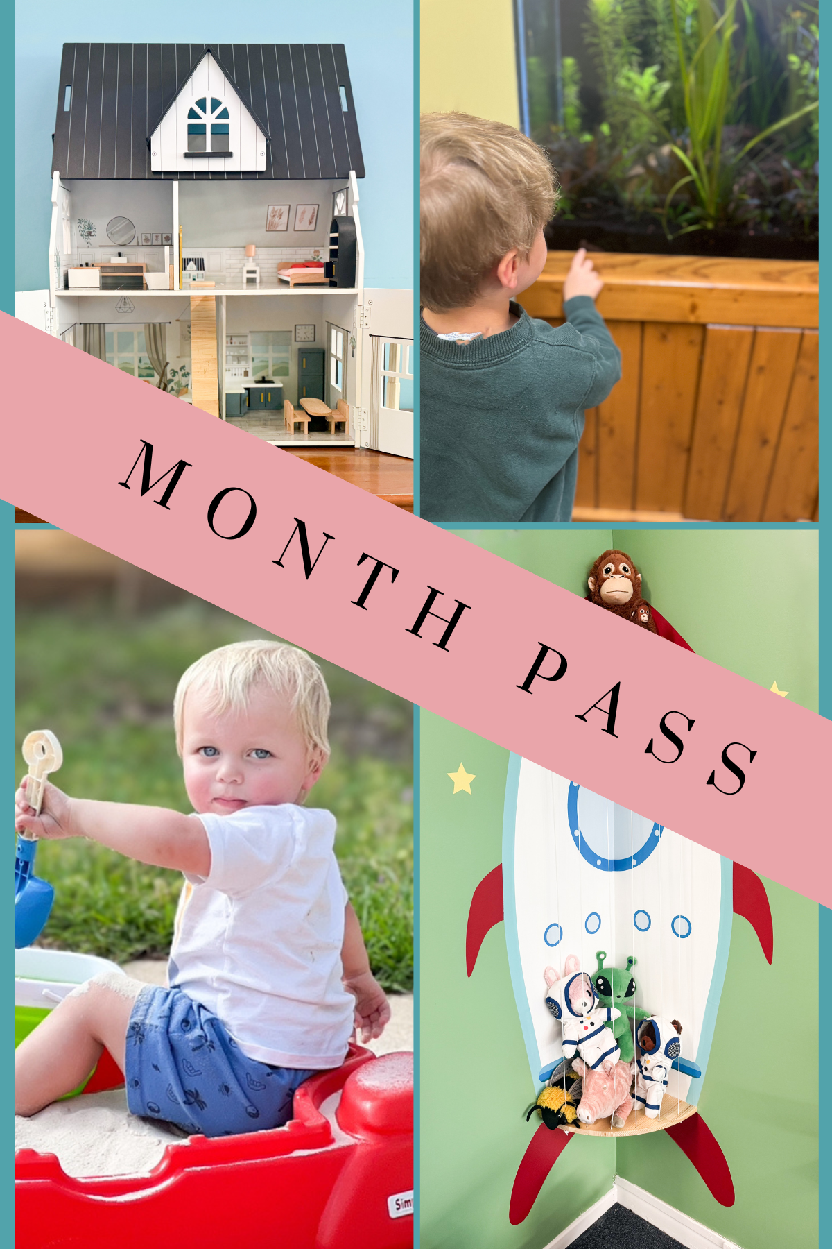 Additional collage of indoor play features at Noah's Play Grounds Play Café.