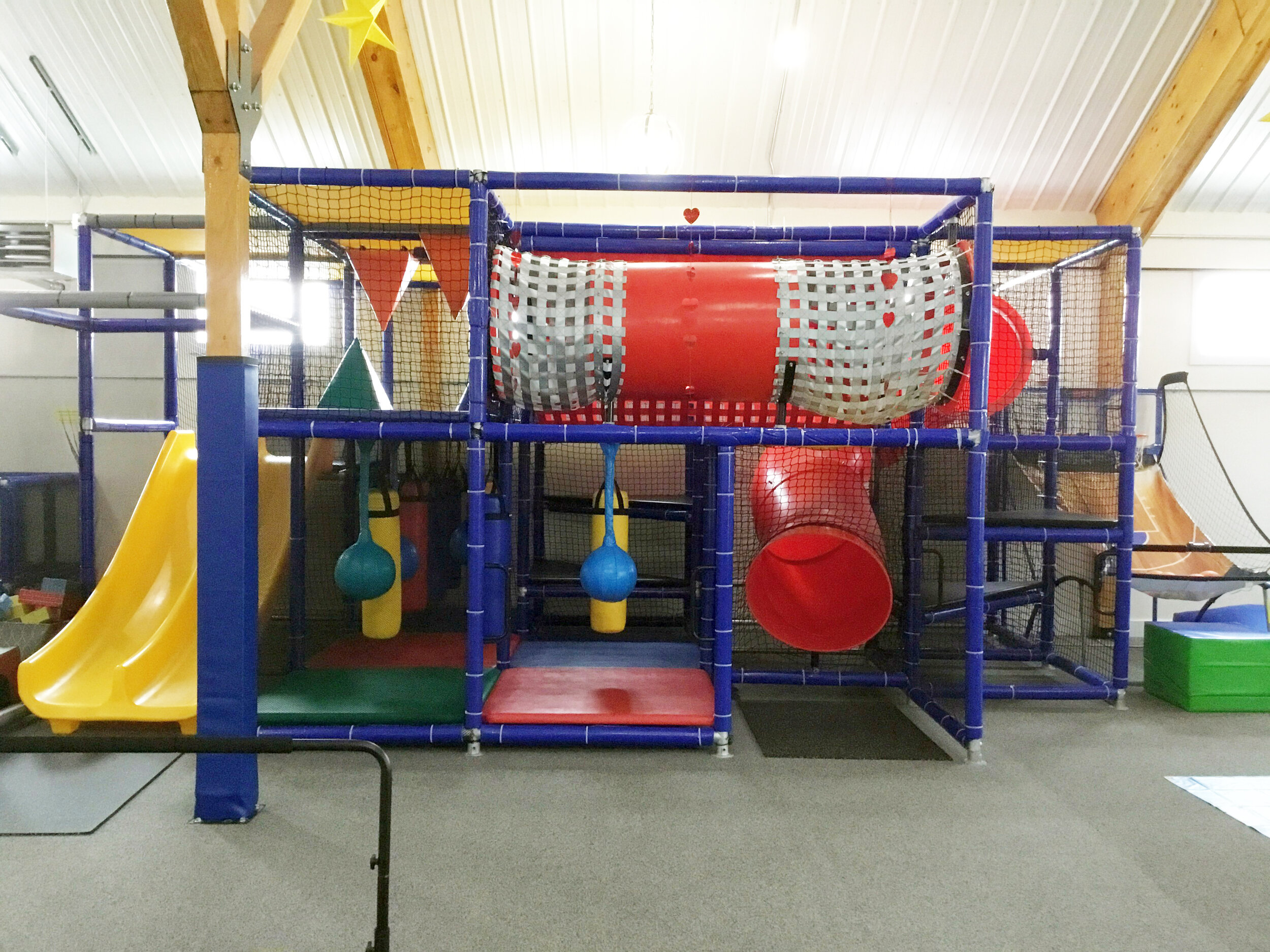 Indoor jungle gym at Noah's World.