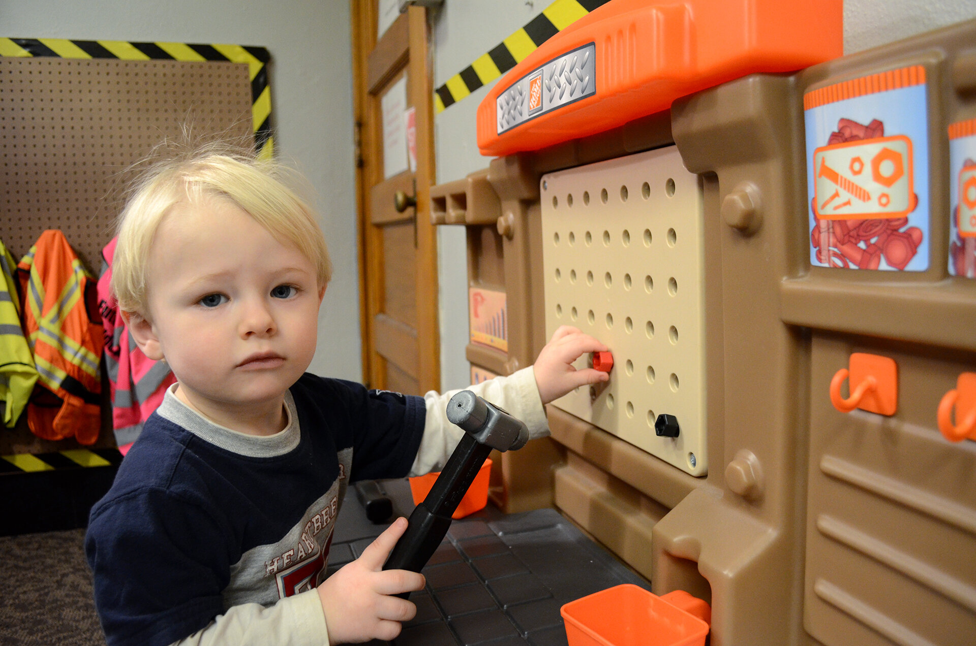 Construction-themed exhibit at North Platte Area Children's Museum