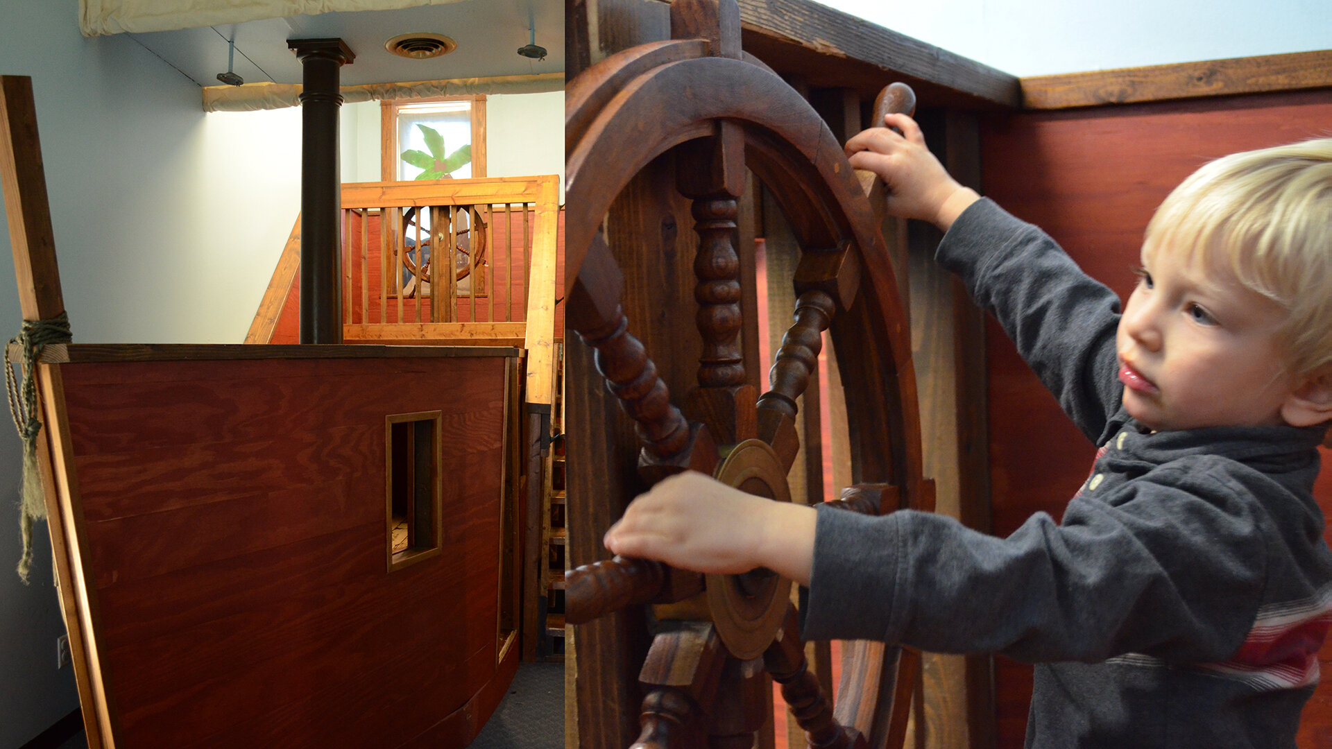 Pirate ship play area at North Platte Area Children's Museum