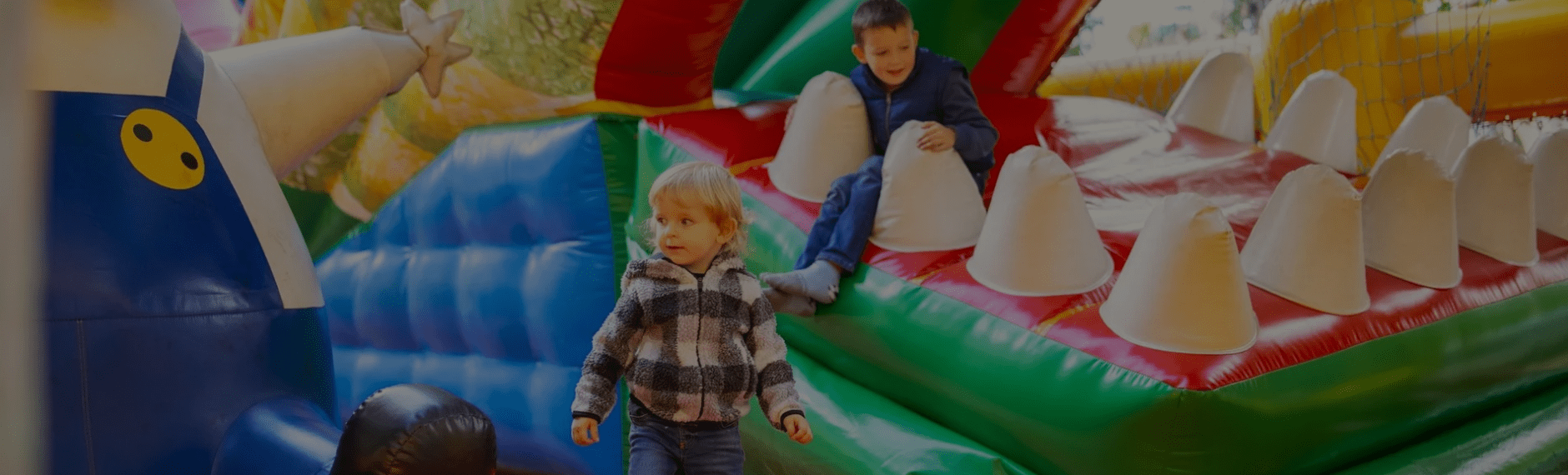 Child using the indoor play setup at Our Spot in Stockton.
