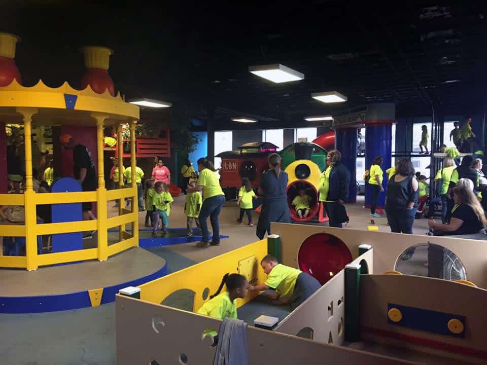 Wide view of the Rotary PlayZeum indoor playground.