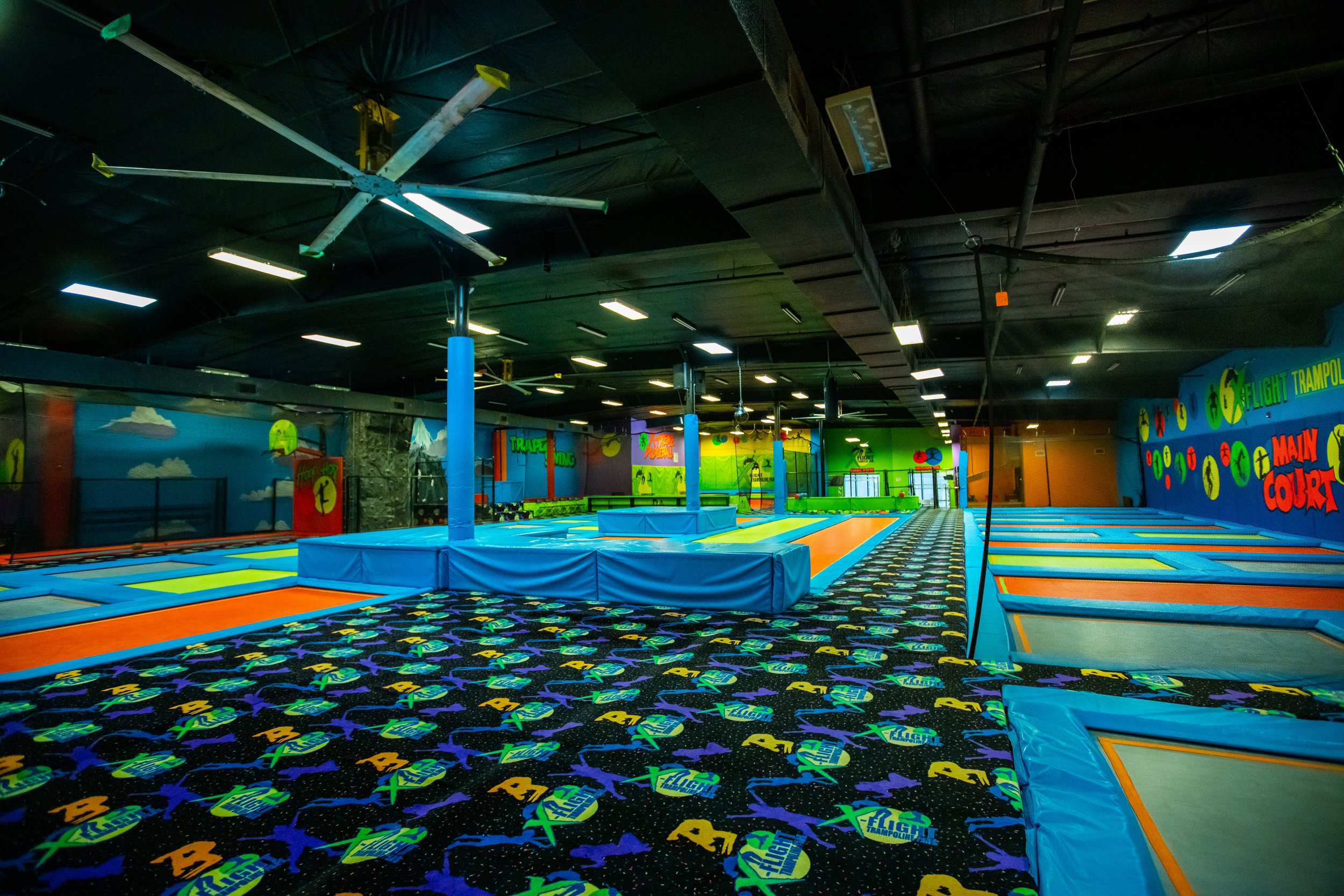 Trampoline area at Party Safari in Flowood