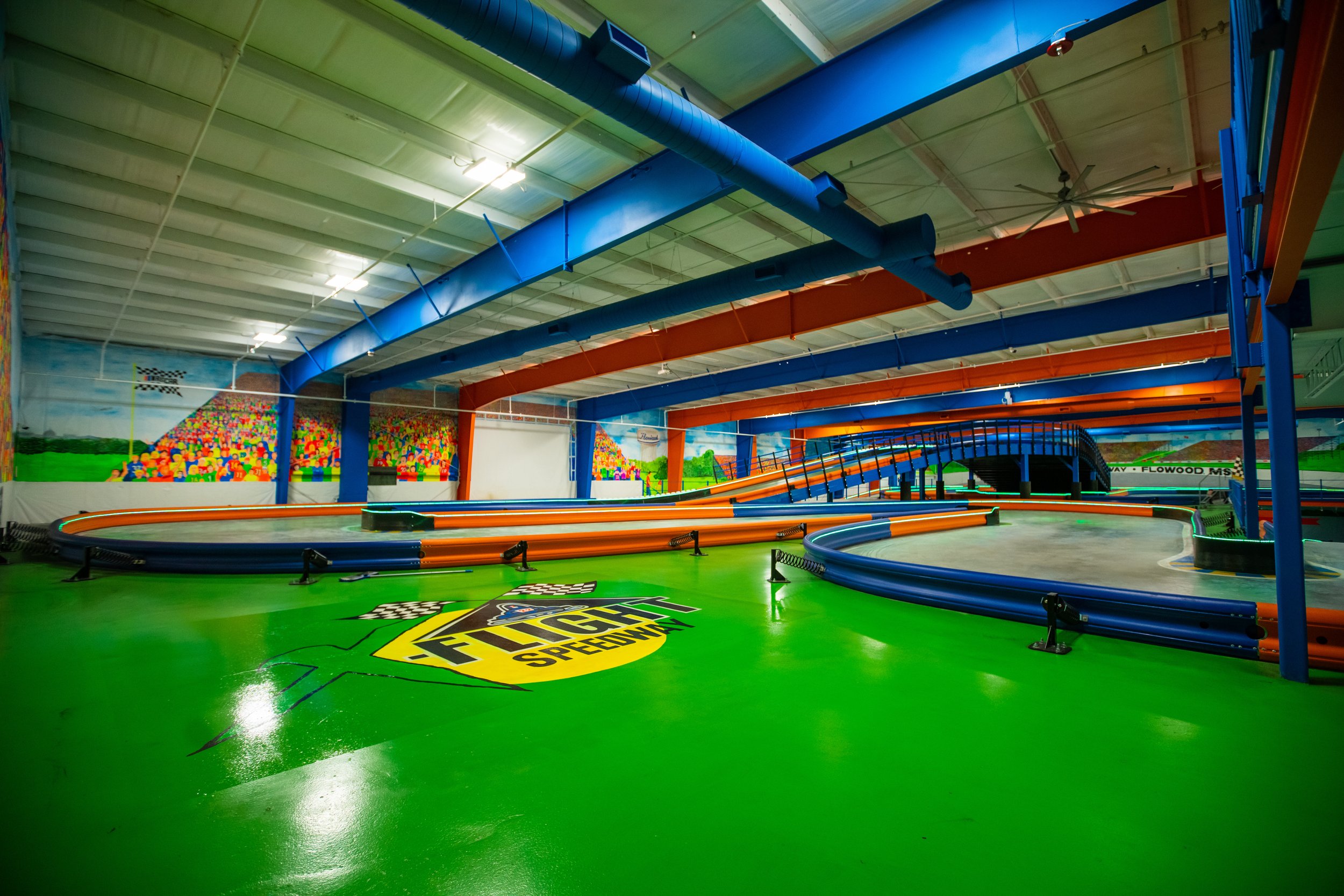 Indoor go-kart track at Party Safari