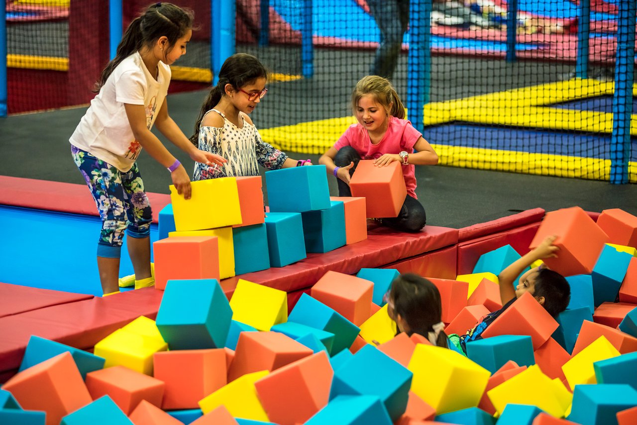 Foam pit attraction inside Planet Obstacle.
