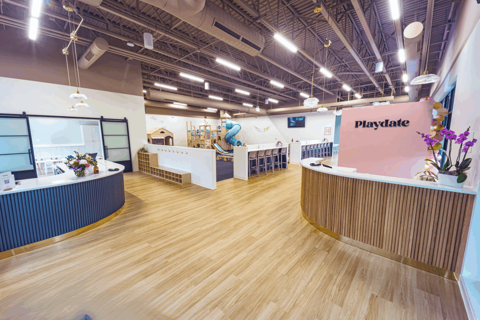 Playdate seating and café area