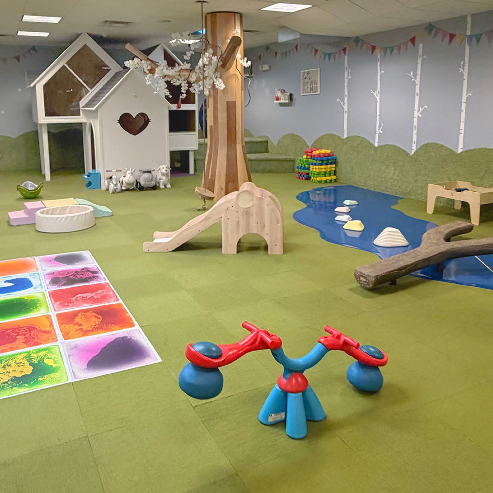 Treehouse-style play feature and soft early-childhood play elements inside The Playhouse.
