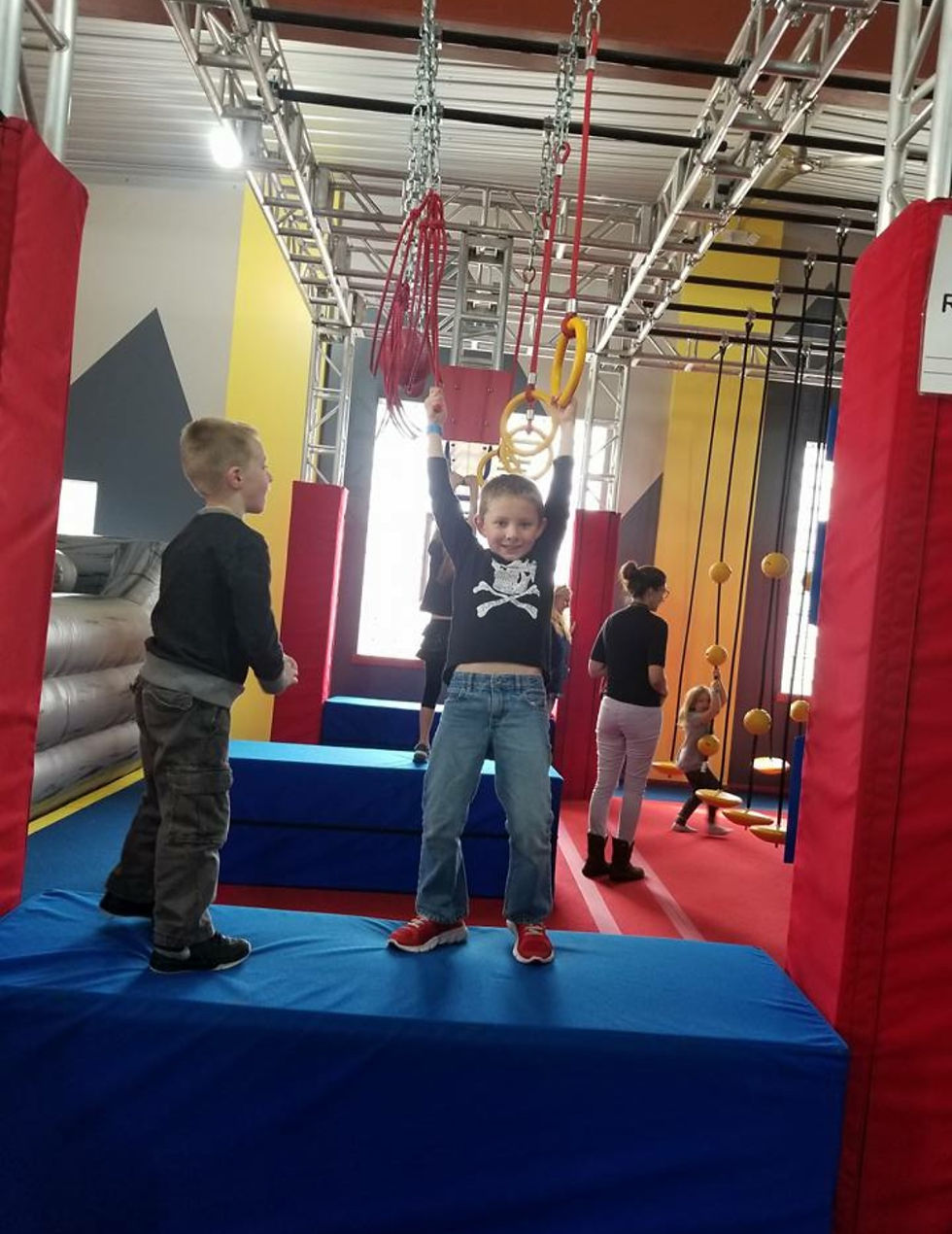 Obstacle and adventure play area at Pocono Rocks!.