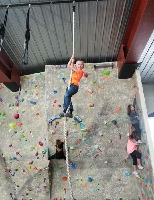 Climbing wall at Pocono Rocks!.
