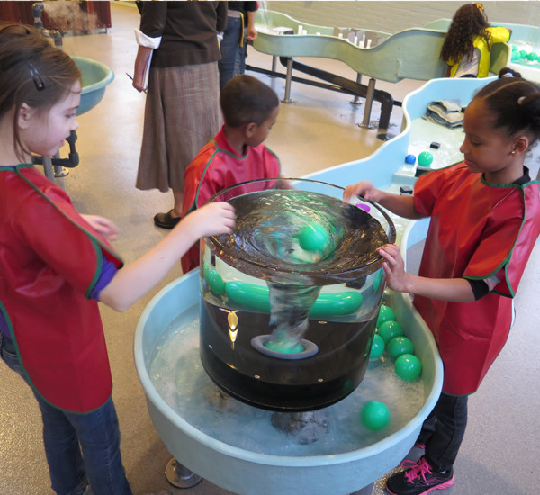 Water play exhibit at Providence Children's Museum