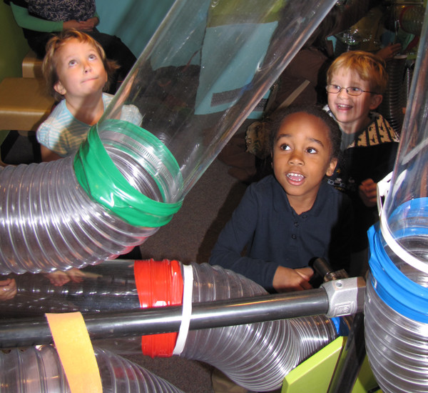 Hands-on play exhibit at Providence Children's Museum