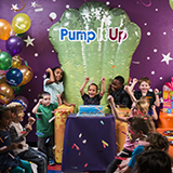 A decorated party room at Pump It Up of Raleigh.