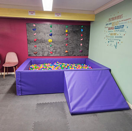 Ball pit area at Reagan & Quill's Kiddie Kingdom.