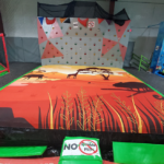 Inflatable air pillow attraction at Safari Trampoline