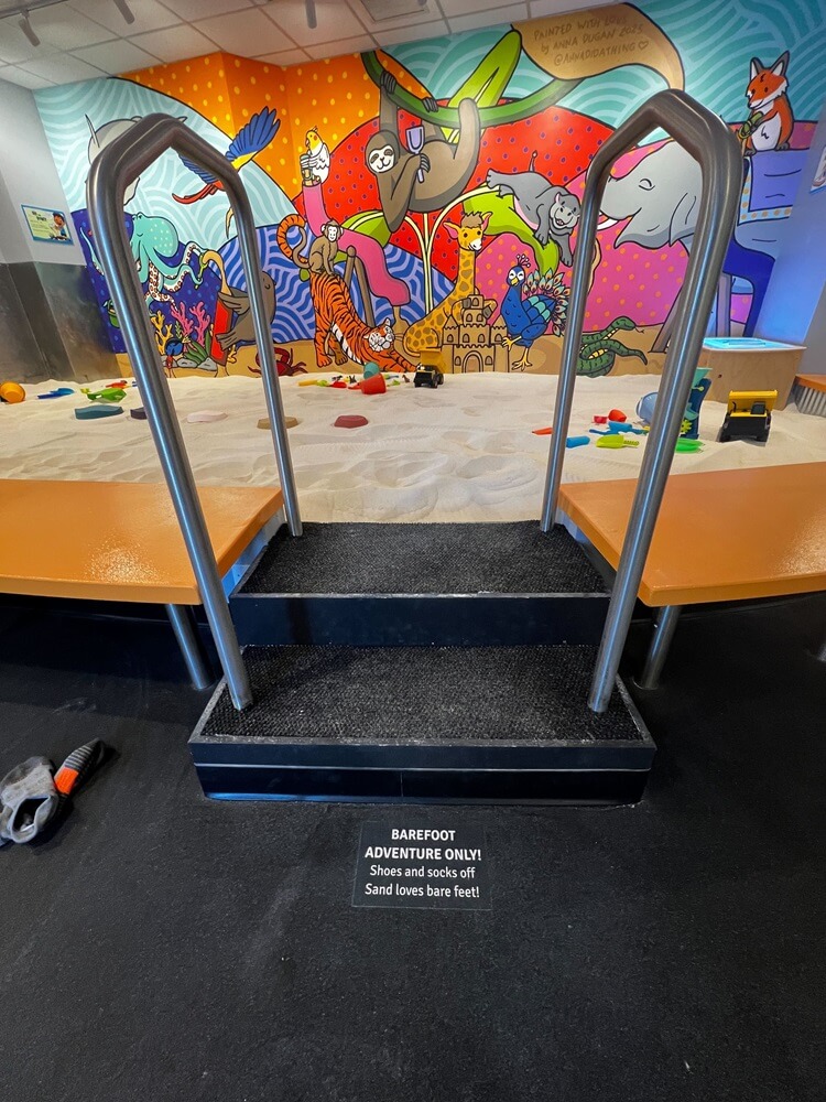 Entry into the sandbox area at Sandmagination