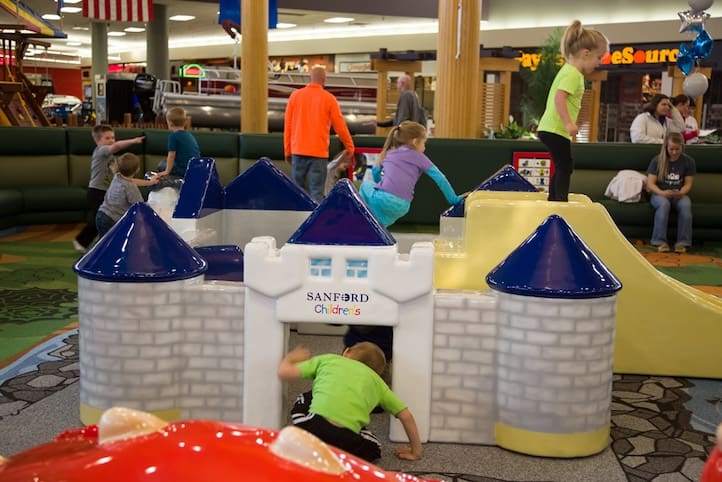Castle-themed soft-play piece at Kirkwood Mall