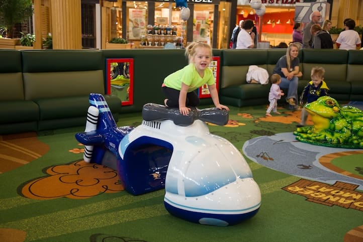 Helicopter play sculpture at Kirkwood Mall