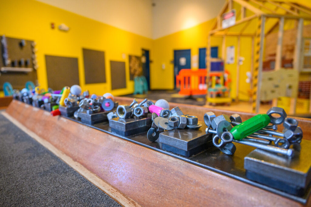 Hands-on maker and loose-parts area at Santa Fe Children's Museum