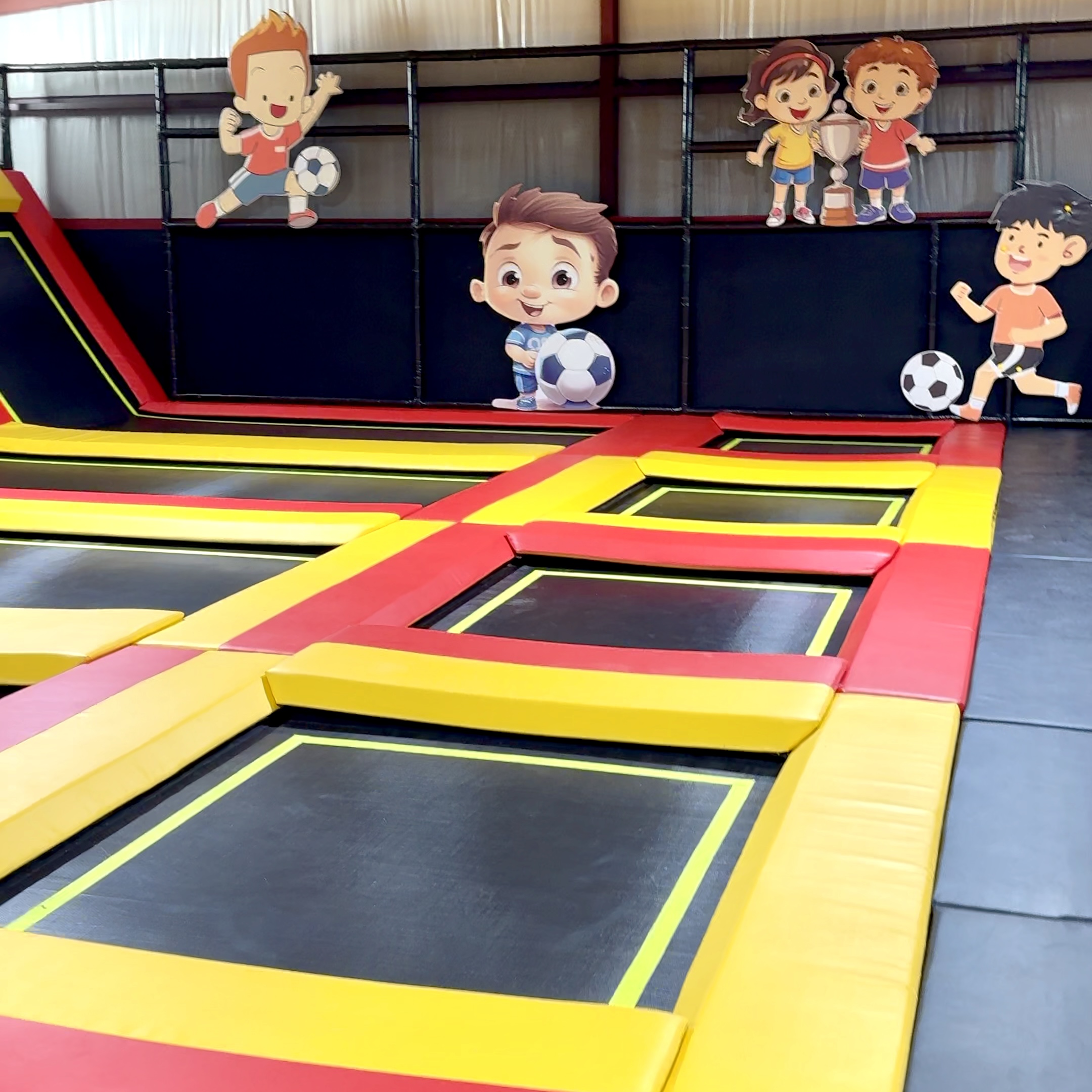 Trampoline zone at Shooting Stars Play Center.