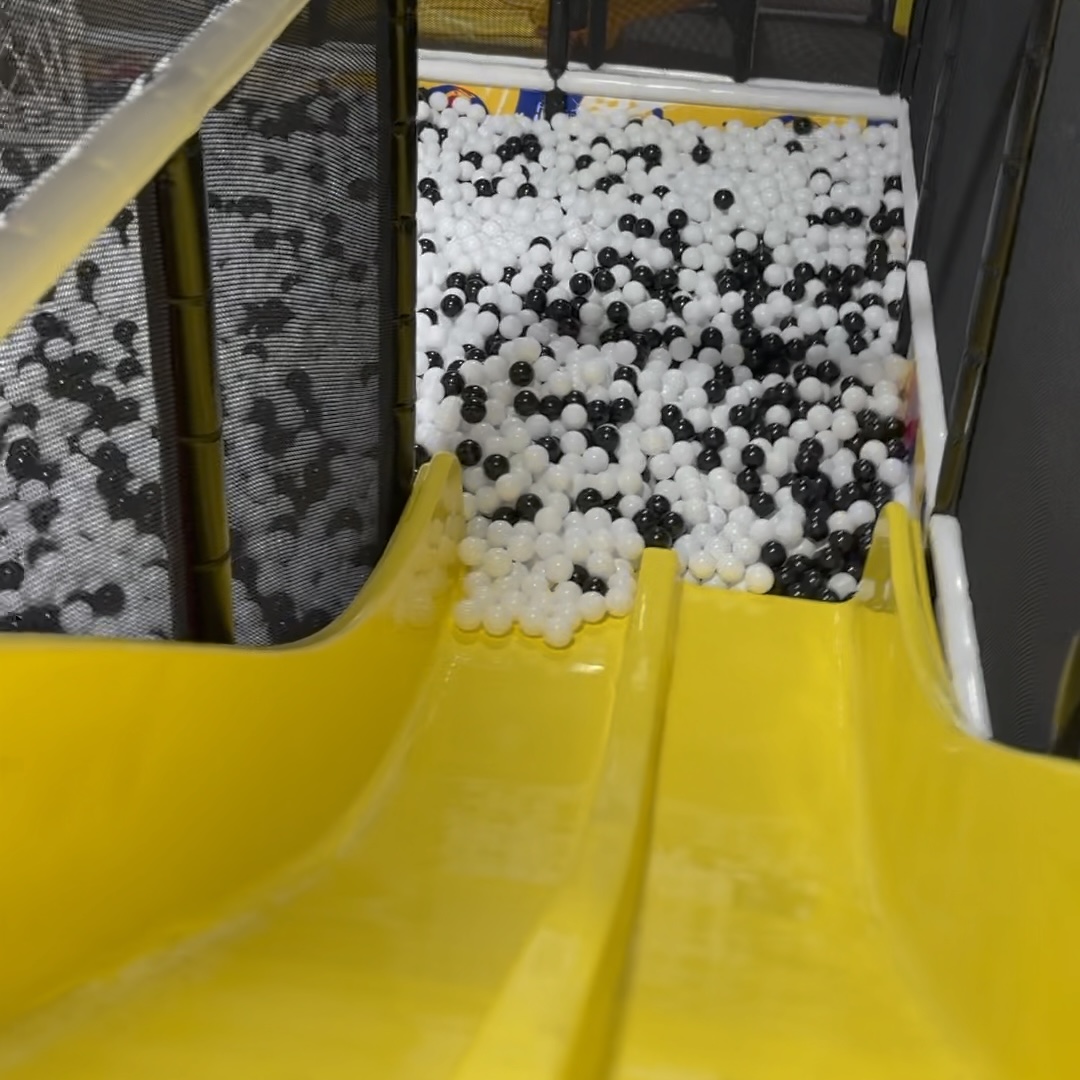 Slides leading into the ball pit at Shooting Stars Play Center.