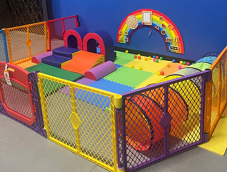 Soft-play zone for ages 0-3 at Sky High Fun Zone.