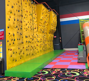 Rock wall element at Sky Park Kids