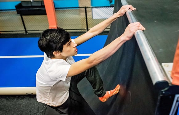 Warped wall at Sky Zone Colorado Springs