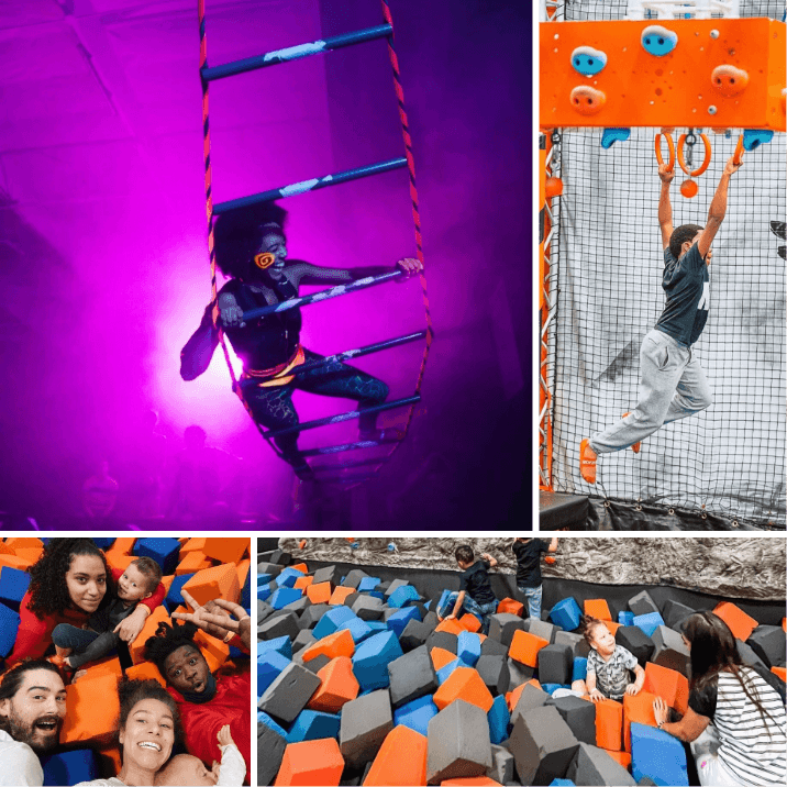 Sky Zone attraction collage