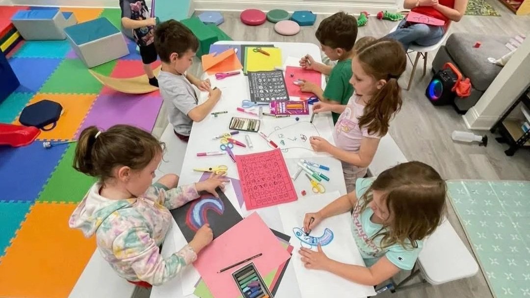 Creative play table at SPARK Creativity Center